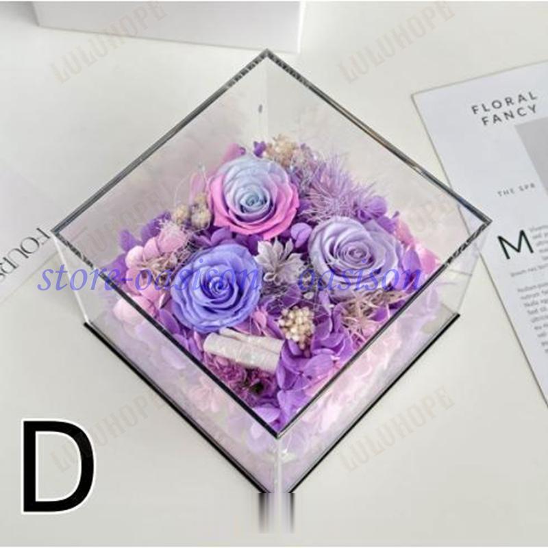 永生花 ソープフラワー ホワイトデー お返し 造花 ボックスフラワー クマ型 プレゼント ギフト薔薇  ボックス 母の日 結婚祝い 枯れない花_4