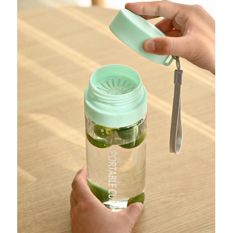 水筒 600ml 800ml クリアボトル 目盛り フィルター付き ウォーター
