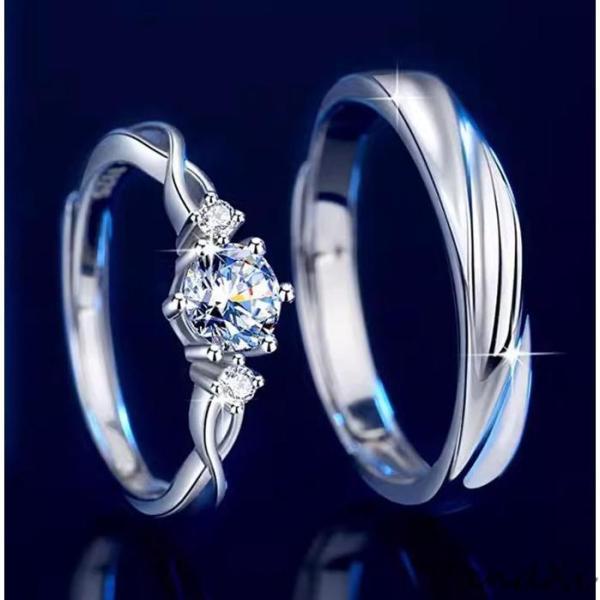 ペアリング 結婚指輪 マリッジリング 金属アレルギー対応 シルバー S925銀製 フリーサイズ_1