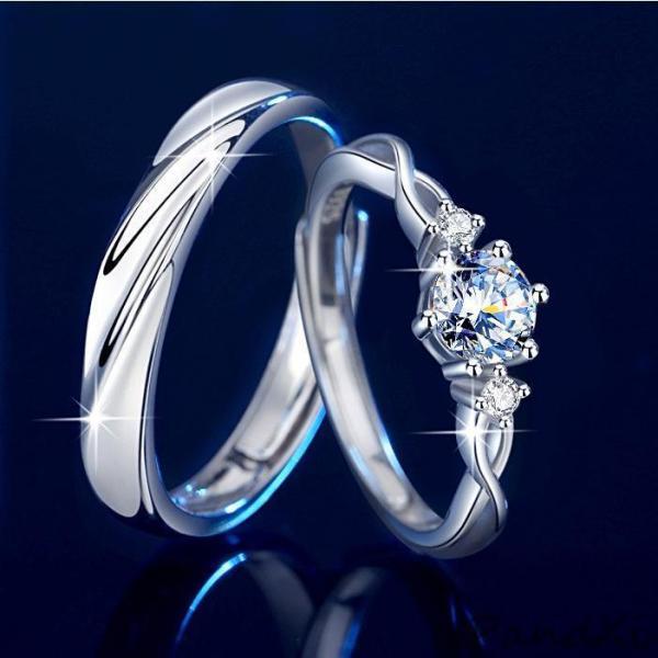 ペアリング 結婚指輪 マリッジリング 金属アレルギー対応 シルバー S925銀製 フリーサイズ_3