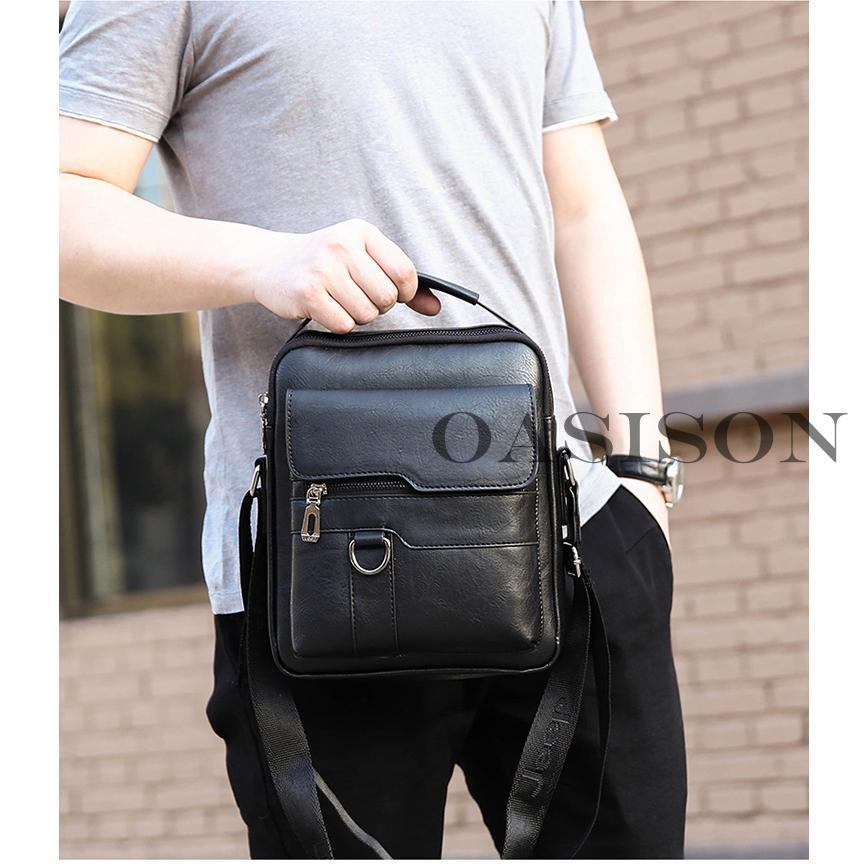 ショルダーバッグ メンズバッグ 本革 レトロ風 ワンショルダー 斜め