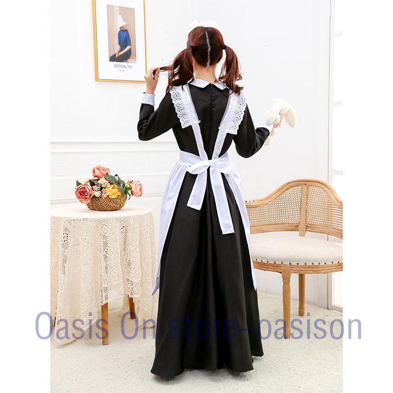 メイド服 レディース ロングコスプレクラシックメイド服コスチューム