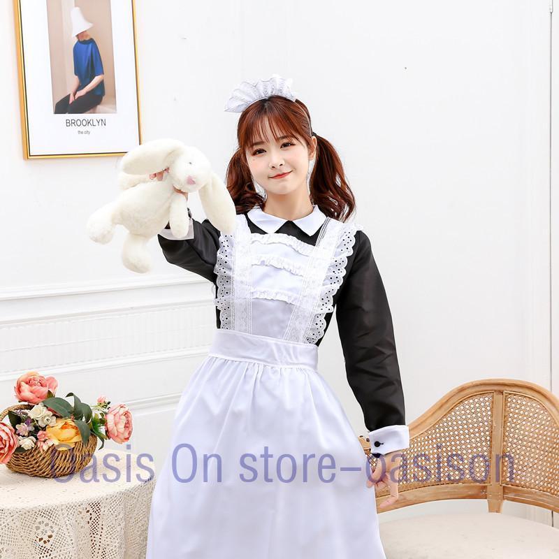 メイド服 レディース ロングコスプレクラシックメイド服コスチューム