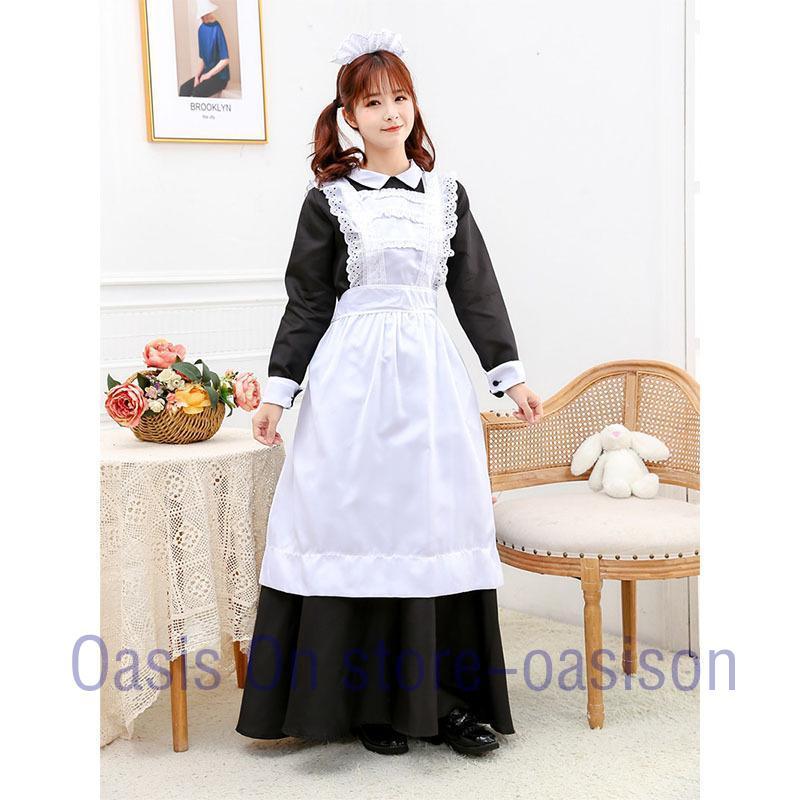 メイド服 レディース ロングコスプレクラシックメイド服 メイド服 レディース ロングコスプレクラシックメイド服