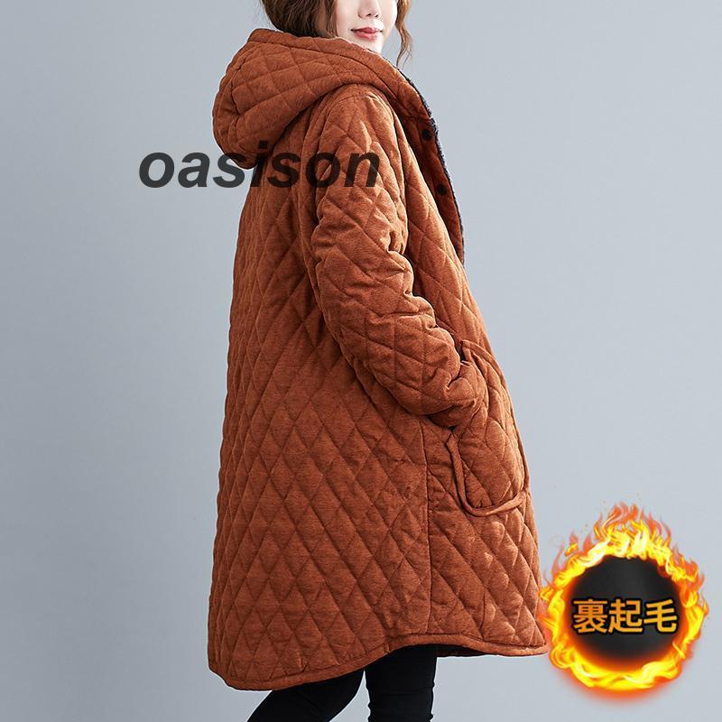 キルティングコート レディース ロング丈 中綿ジャケット フード付き