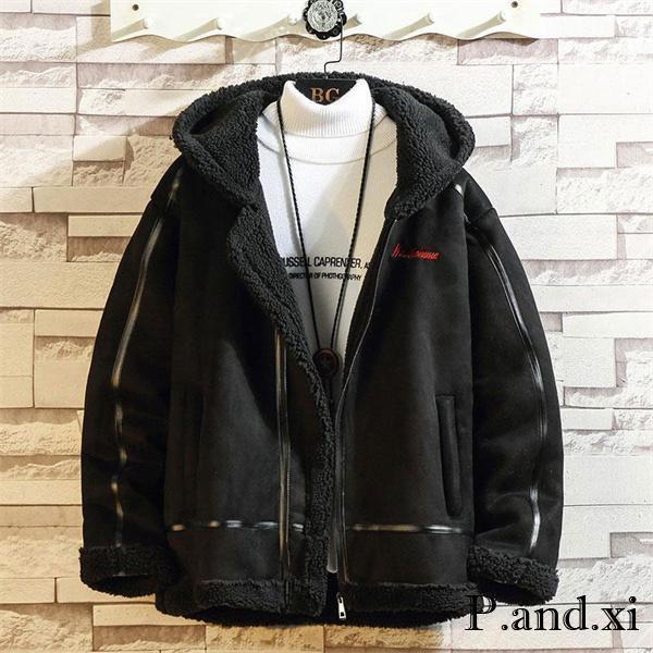 メンズ 革ジャン ムートンコート レザージャケット 裏起毛 ムートン