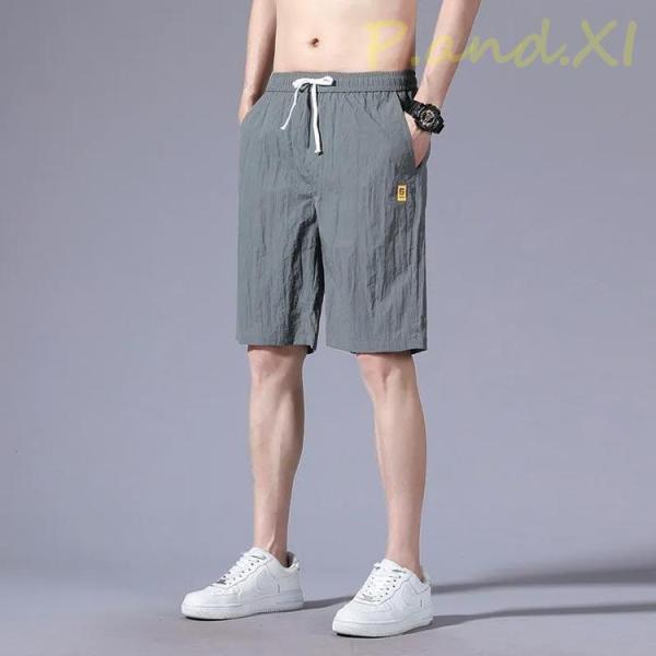夏服 ビーチ ショートパンツ 短パン ゴルフ 五分パンツ グレー 春服