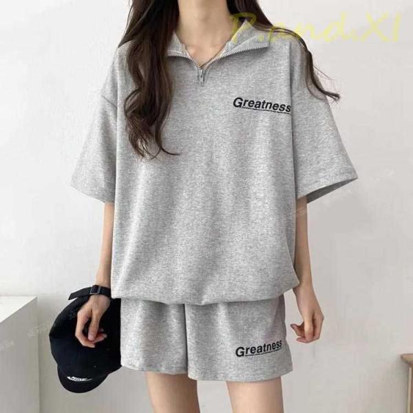 スウェット 半袖 レディース セットアップ 半袖tシャツ スウェット