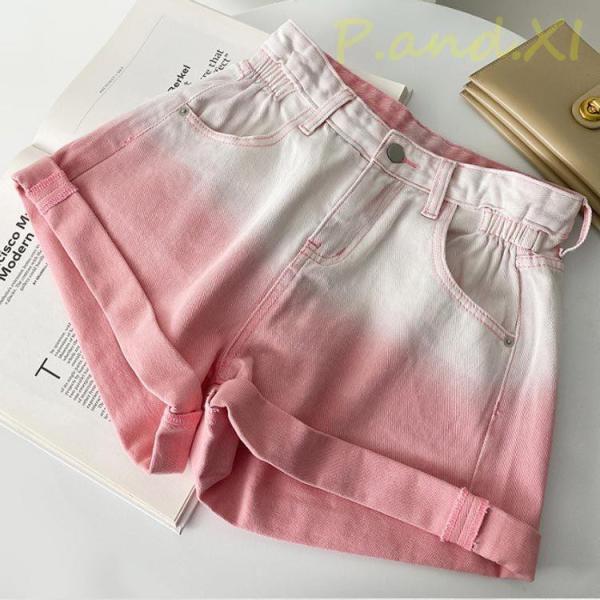 レディース ハイウエスト ショーパン ショートパンツ デニムパンツ