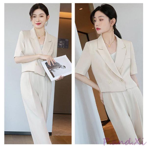 ショート丈 ジャケット 半袖 テーラードジャケット レディース