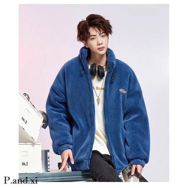 フリースジャケット メンズ ボアジャケット スタンドカラー ボアブルゾン アウター コート 大きいサイズ カジュアル 暖かい 軽量 アウトドア 男女兼用 | ブランド登録なし | 03