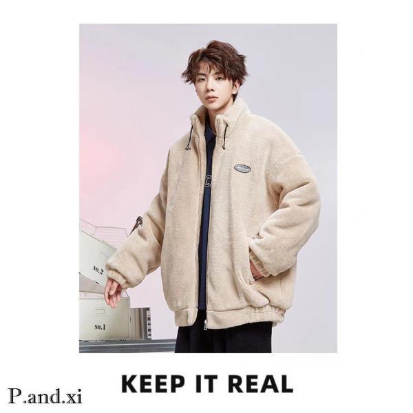 フリースジャケット メンズ ボアジャケット スタンドカラー ボアブルゾン アウター コート 大きいサイズ カジュアル 暖かい 軽量 アウトドア 男女兼用 | ブランド登録なし | 08