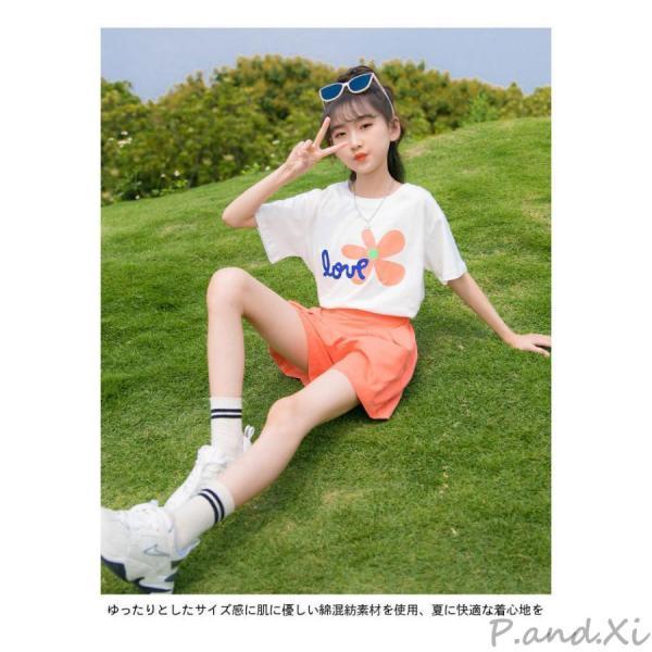 女児 Tシャツ 夏 ショートパンツ 上下セット 女の子 ハーフパンツ 半袖