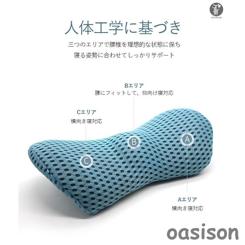 腰まくら 腰痛 クッション 低反発 洗える 足枕 膝枕 腰当て 背