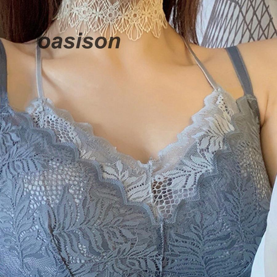 総レースキャミソール Vネック チラ見せ インナー パッド付き ショート丈 ノンワイヤー 韓国風 春物 透け バックレース | ブランド登録なし | 12