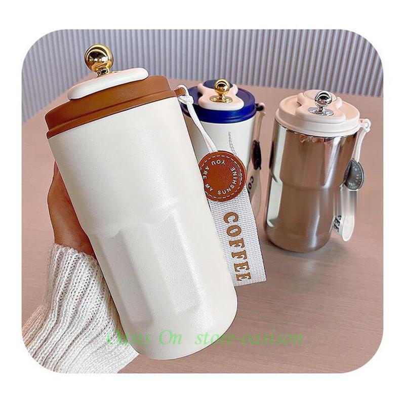 タンブラー 水筒 420ml 蓋付き 大容量 真空断熱 保温 保冷 持ち運び