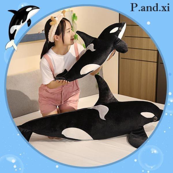 しゃち縫い包み クジラぬいぐるみ 海の生き物 癒し系 ふわふわ 腰枕 添い寝J ぬいぐるみ シャチ クジラ くじら 動物 水族館 鯨 抱き枕 大きい