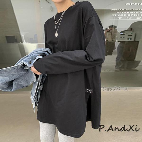 tシャツ レディース 長袖 カットソー 薄手 ロンT ロングTシャツ 