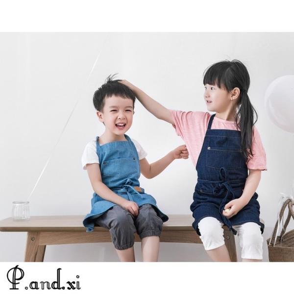 カフェ風　子供エプロン 楽天市場】エプロン キッズ 作業着 定番 割烹着 前掛 前掛け カフェ