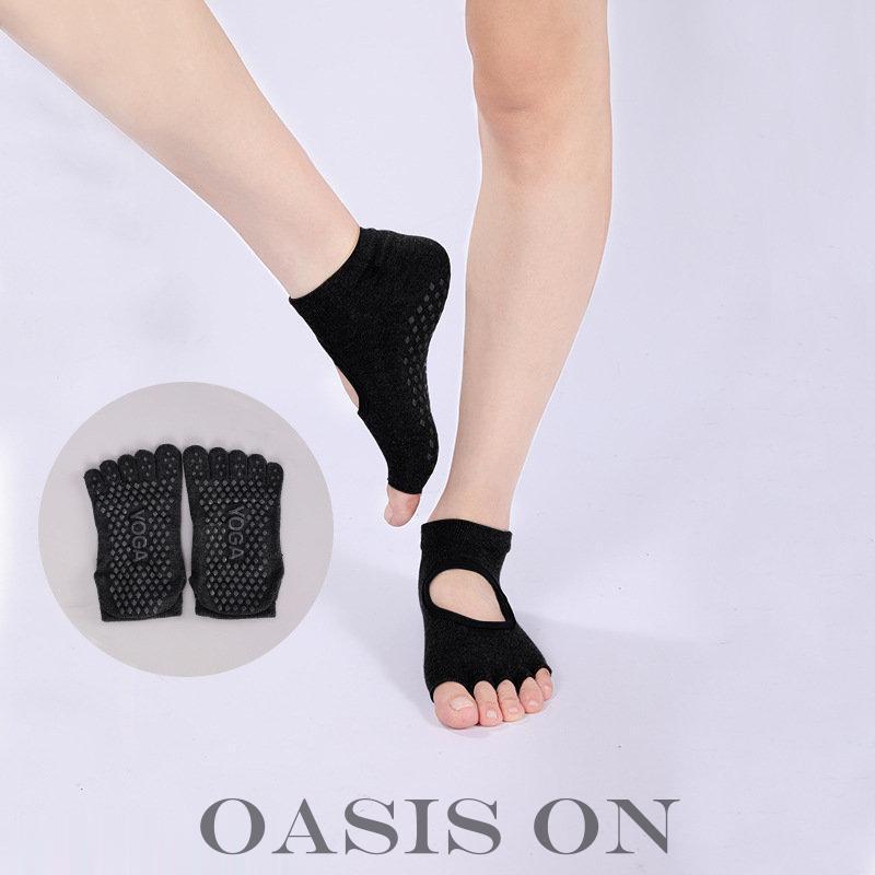 ヨガソックス ピラティス 2足セット ホットヨガ 5本指ソックス 指なし