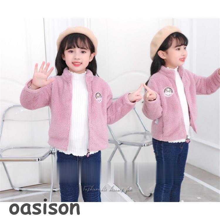 子供服 ジャケット アウター キッズ 男女兼用 前開きジッパー 暖かい ボア シンプル かわいい｜oasison｜08