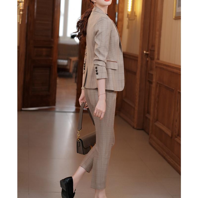 スーツ パンツスーツ レディース チェック柄 セレモニー フォーマル