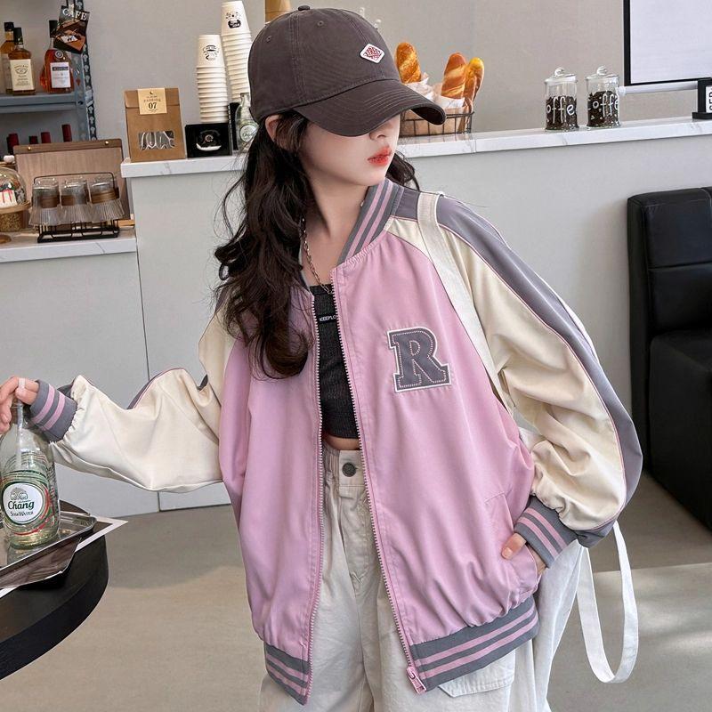スカジャン 女の子 ジャケット おしゃれ 韓国子供服 ジャンパー