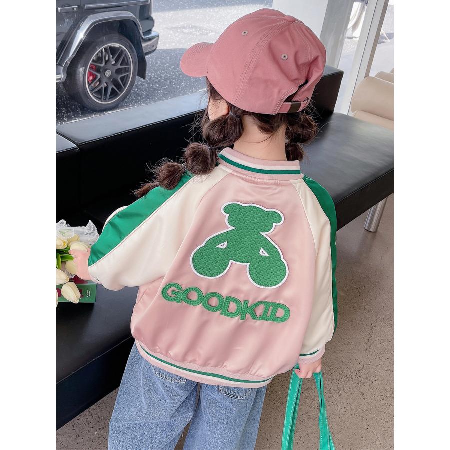 子供服 スカジャン 女の子 アウター ブルゾン キッズ ベビー 刺繍