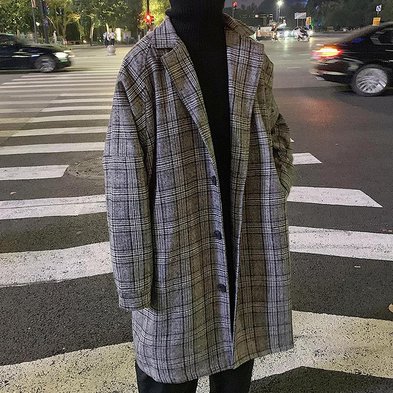 ロングコート メンズ チェスターコート ウールコート チェック柄