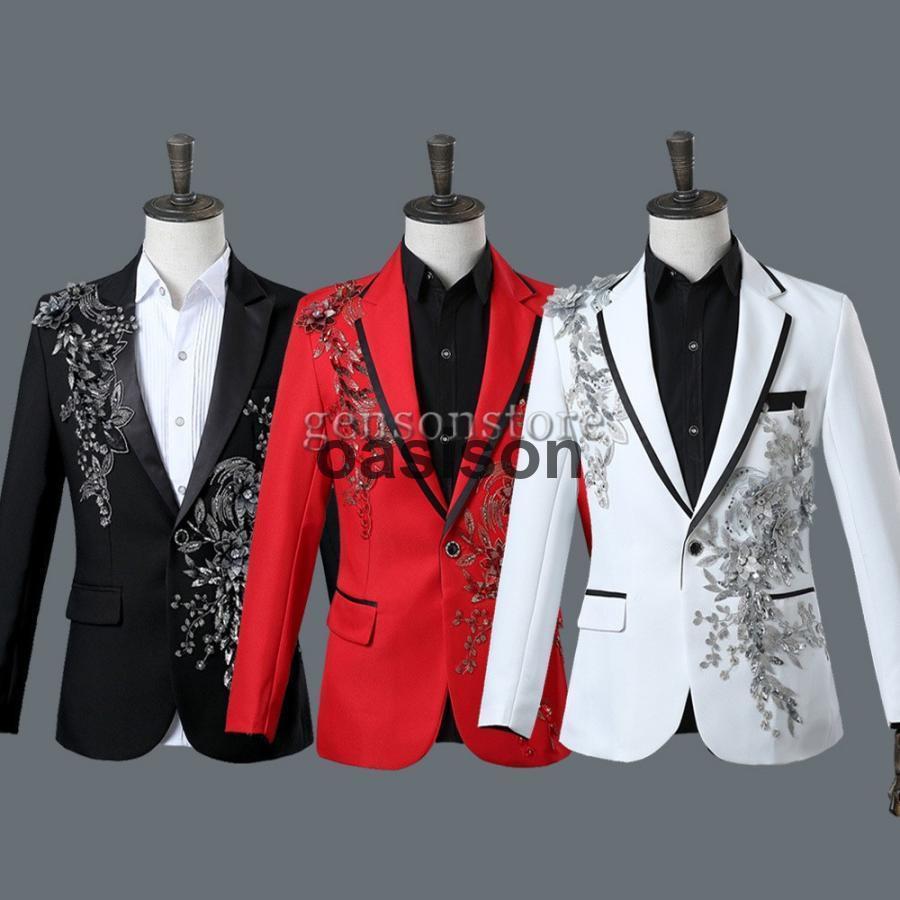 メンズ スーツ セットアップ 男性ドレススーツ 歌手クラブ 舞台