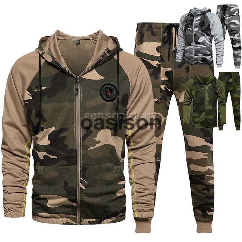 スウェット上下 ジャージ セットアップ メンズ 春秋 大きいサイズ 迷彩