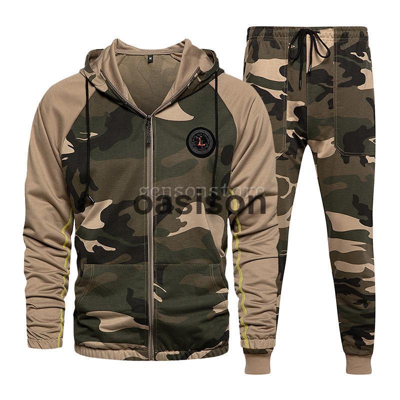 スウェット上下 ジャージ セットアップ メンズ 春秋 大きいサイズ 迷彩