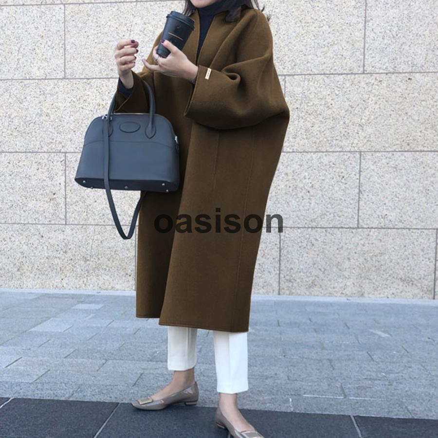 ノーカラーコート レディース チェスターコート アウター 秋冬 柔らかい ラシャコート おしゃれ 大人 通勤 着痩せ 暖かい カジュアル ゆったり 新着 ノーカラーコート レディース チェスターコート アウター 秋冬