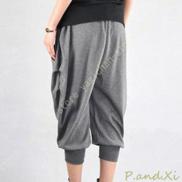 ショートサルエルパンツ メンズ 七分丈 ショート 夏 ハーフ ダンス