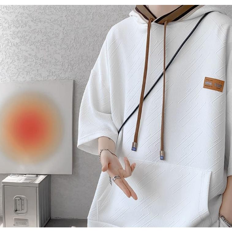 パーカー メンズ 7分袖 おしゃれ 七分袖 春 夏 秋 薄手 ゆったりサラッ