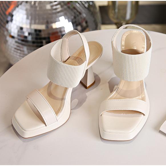 LA MADRINA グリッターオープントゥ9cmヒール　タンゴ　クロスアンクル LA MADRINA グリッターオープントゥ9cmヒール タンゴ クロス