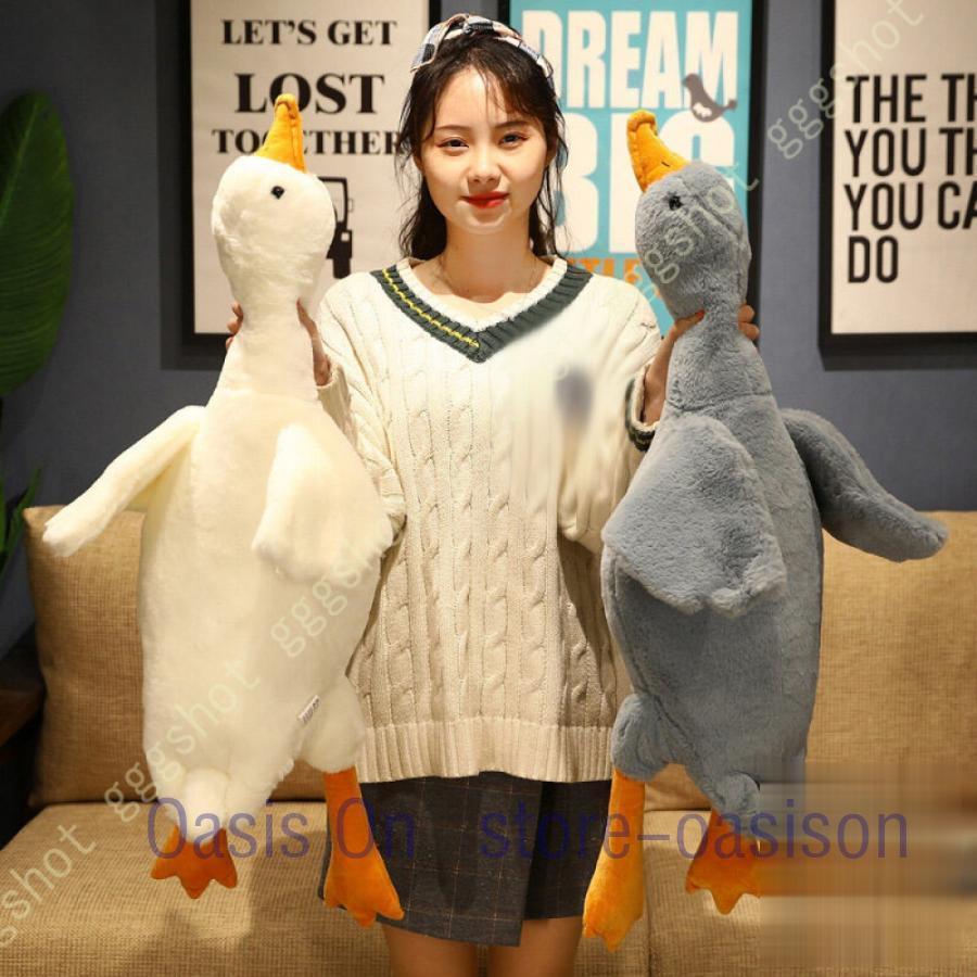 アヒル ぬいぐるみ 大きいアヒル プレゼント 横向き寝 洗える 可愛い