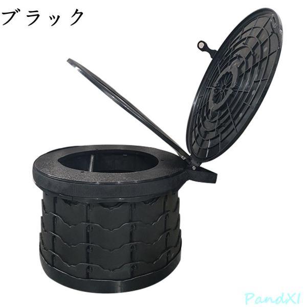 簡易トイレ 折りたたみ トイレ 防災 車 介護 非常用 グッズ ポータブル 車中泊 キャンプ アウトドア 登山 避難 緊急 仮設 携帯 椅子 野外 便器 水洗 車内 凝固剤_1