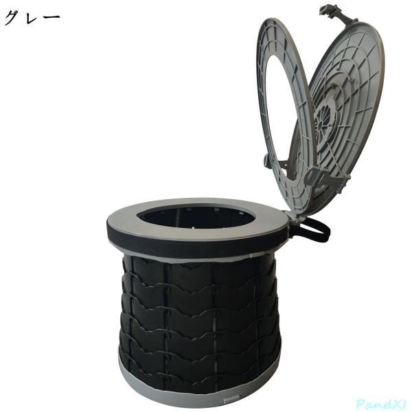 簡易トイレ 折りたたみ トイレ 防災 車 介護 非常用 グッズ ポータブル 車中泊 キャンプ アウトドア 登山 避難 緊急 仮設 携帯 椅子 野外 便器 水洗 車内 凝固剤_3