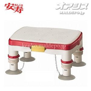 安寿 高さ調節付浴槽台R かるぴったん ミニソフト レッド 536-486