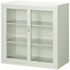 ガラス引違書庫880×515×880 N303GW(ネオグレー) トラスコ(TRUSCO)