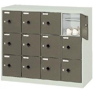 ボックス扉付12人用1050×380×880 SC-12WP(タナイタツキ) トラスコ(TRUSCO)