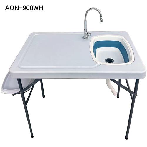 折り畳み簡易流し台 折りたたみ式簡易流し台 AON-900WH アルミス : オアシスプラス - 通販