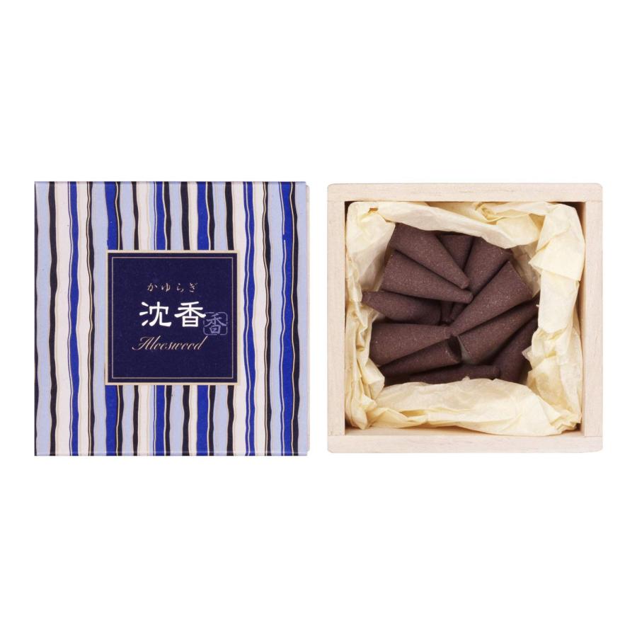日本香堂(Nippon Kodo) かゆらぎ 沈香 コーン 12個入 香立付 単品