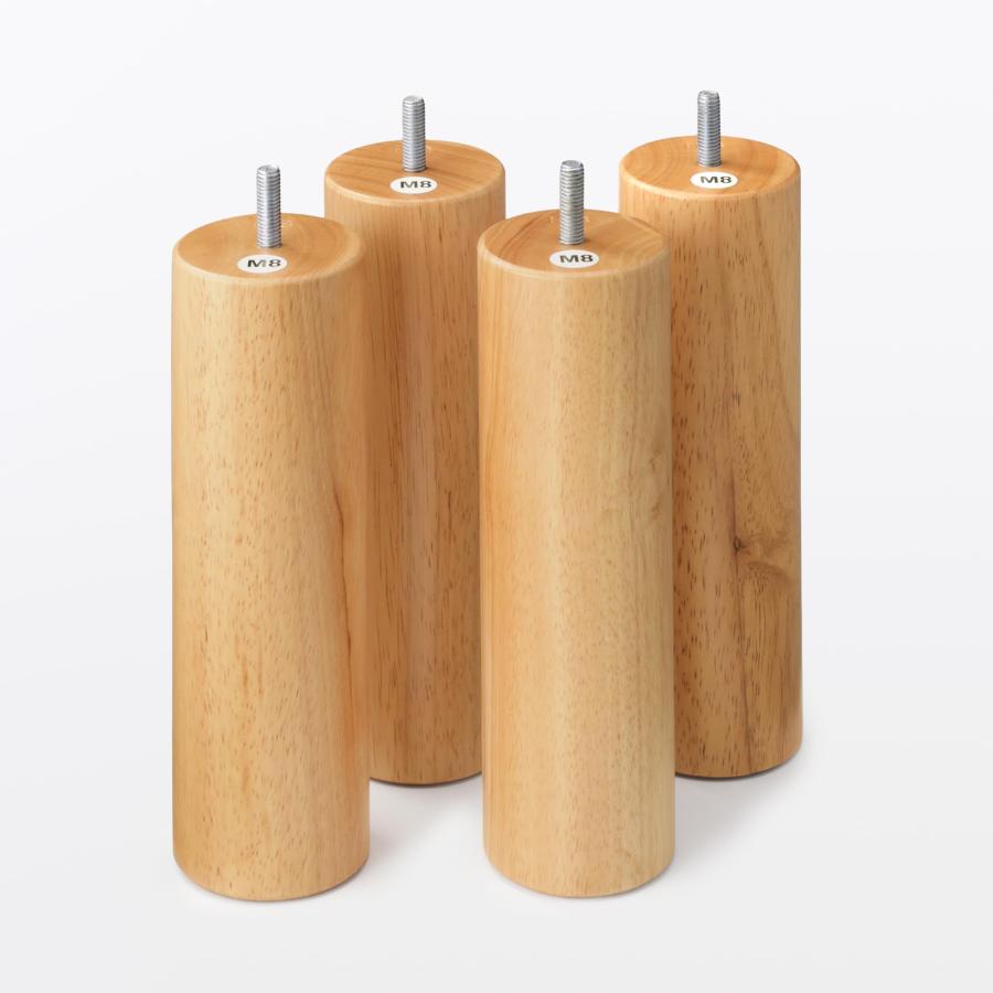 無印良品（MUJI） 木製脚 20cm ナチュラル(M8) ・4本組 : ペンギン堂