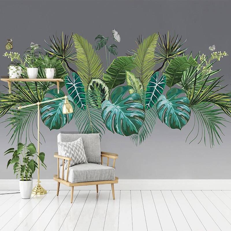 壁紙３d 立体 おしゃれ Diy お店 部屋 リビング 寝室 輸入壁紙 南国 葉 防水 Ae おしゃれ壁紙カーテンのペンギン堂 通販 Yahoo ショッピング
