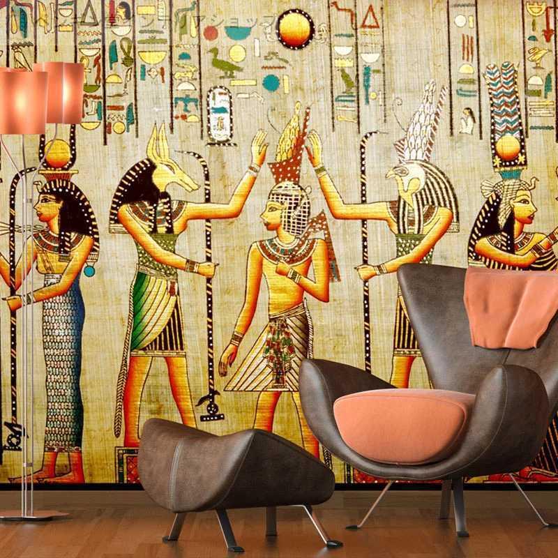 壁紙 おしゃれ ３d Diy リビング 防水 防カビ 防音 古代エジプト絵 立体 Ae ペンギン堂インテリアショップ 通販 Yahoo ショッピング