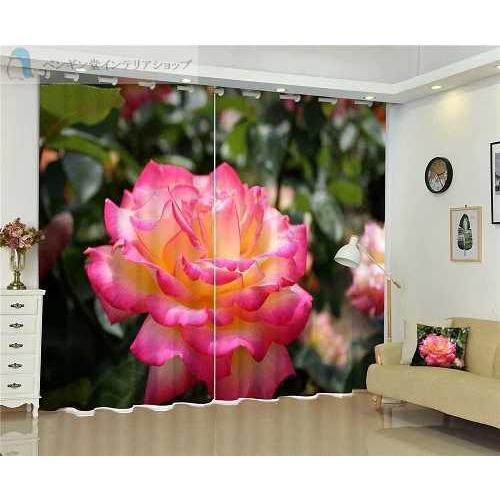 ３d カーテン おしゃれ イラスト 立体 遮光 安い 花柄 ユリ バラ2枚組 1枚 Ae おしゃれ壁紙カーテンのペンギン堂 通販 Yahoo ショッピング