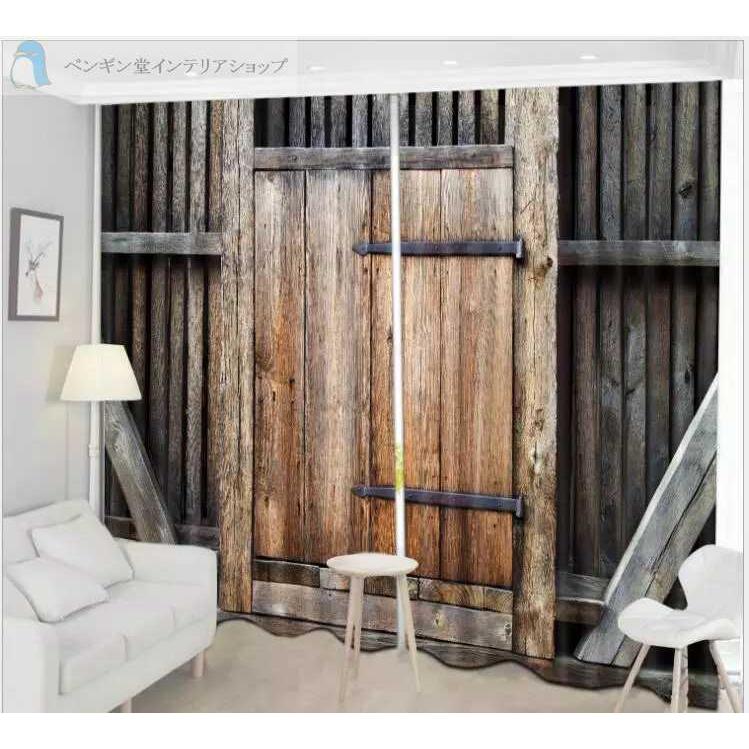 ３d カーテン おしゃれ イラスト 立体 遮光 安い 2枚組 1枚 レトロ 絵画 窓 扉 目隠し 奥行き Ae ペンギン堂インテリアショップ 通販 Yahoo ショッピング