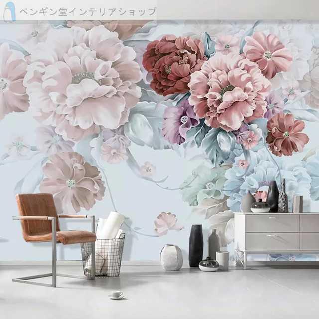 ３d 壁紙 おしゃれ 立体 部屋 リビング 防水 防カビ 防音 青 花 カーネーション 立体 Ae ペンギン堂インテリアショップ 通販 Yahoo ショッピング